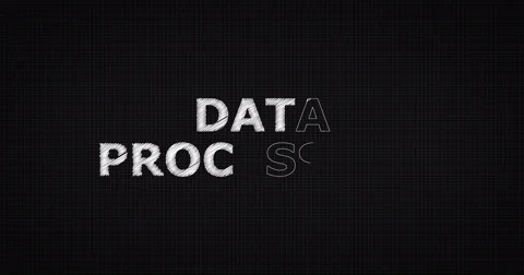 Drawing a word DATA PROCESSING Stock Footage 60640542