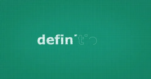 Drawing a word DEFINITIONS Video stock 61063942