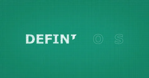 Drawing a word DEFINITIONS Stock Footage 61063945