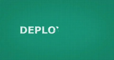 Drawing a word DEPLOYMENT Video stock 60904285