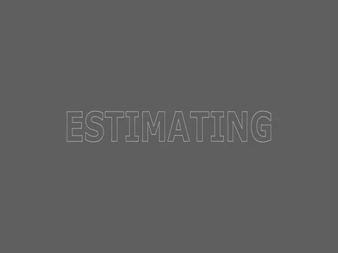 Drawing a word ESTIMATING Stock Footage 60575182