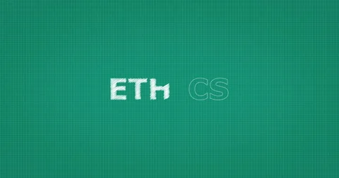 Drawing a word ETHICS Stockbeeldmateriaal 61063940