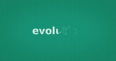 Drawing a word EVOLUTION Video stock 60897472