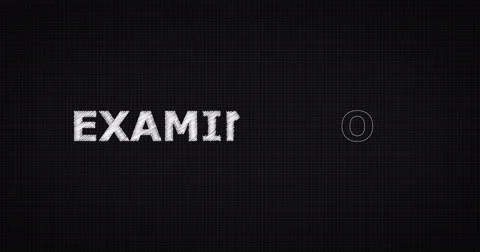 Drawing a word EXAMINATION Stock Footage 60657464