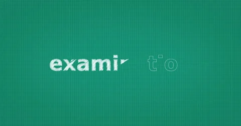 Drawing a word EXAMINATION Stock Footage 60897490