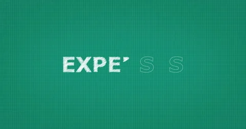 Drawing a word EXPENSES Stock Footage 60898766