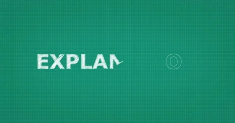 Drawing a word EXPLANATION Stock Footage 60899170