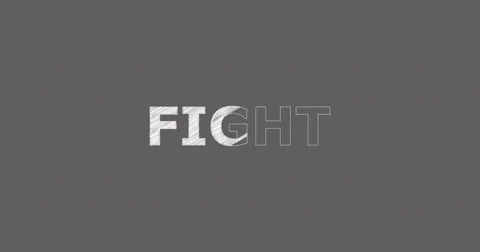 Drawing a word FIGHT Stock Footage 60596324