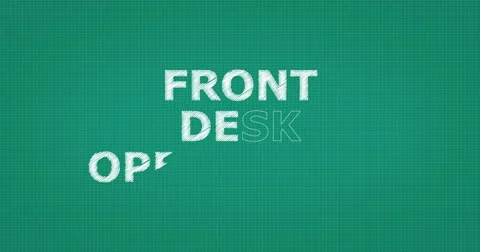 Drawing a word FRONT DESK OPERATIONS Stock Footage 60901151