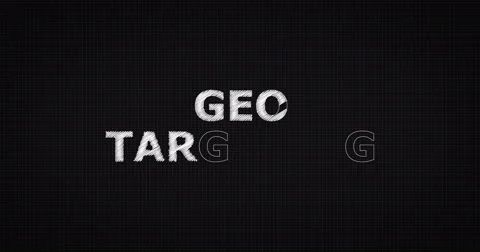 Drawing a word GEO TARGETING Stock Footage 60640708