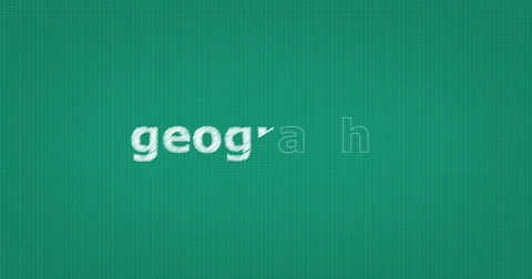 Drawing a word GEOGRAPHY Stock Footage 61119642