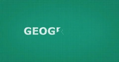 Drawing a word GEOGRAPHY Stock Footage 61119644