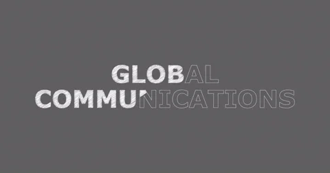 Drawing a word GLOBAL COMMUNICATIONS Stock Footage 60604315