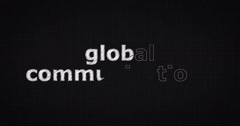 Drawing a word GLOBAL COMMUNICATIONS 스톡 동영상 60667093