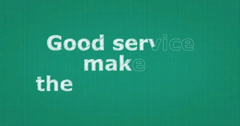 Drawing a word GOOD SERVICE MAKES THE DIFFERENCE Stock Footage 60902091