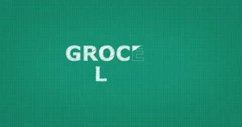 Drawing a word GROCERY LIST Vídeo Stock 61139975