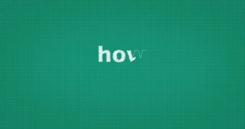 Drawing a word HOW TO Video stock 61064061
