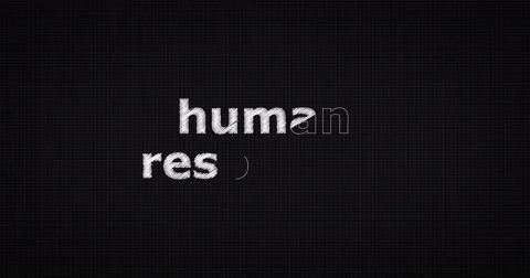 Drawing a word HUMAN RESOURCES Video stock 60697255