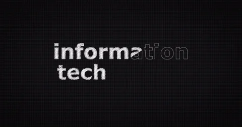 Drawing a word INFORMATION TECHNOLOGY Stock Footage 60813648