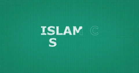Drawing a word ISLAMIC STATE Video stock 61119670