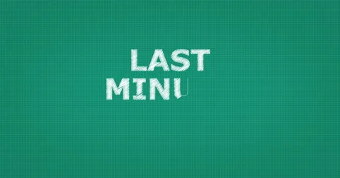 Drawing a word LAST MINUTE OFFER Stock Footage 60904792