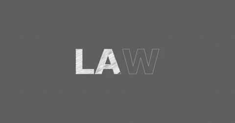 Drawing a word LAW 스톡 동영상 60490952