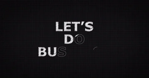 Drawing a word LET'S DO BUSINESS Video stock 60640823