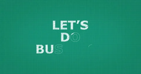 Drawing a word LET'S DO BUSINESS Video stock 60904850
