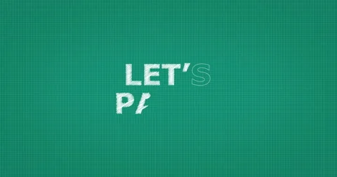 Drawing a word LET'S PARTY Video stock 61119806