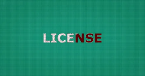 Drawing a word LICENSE Stock Footage 61264989