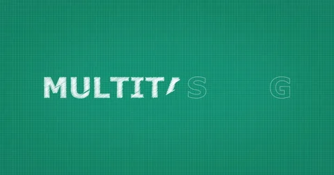 Drawing a word MULTITASKING Video stock 61140095