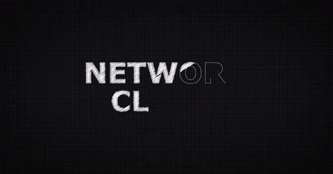 Drawing a word NETWORK CLOUD Video stock 60640873