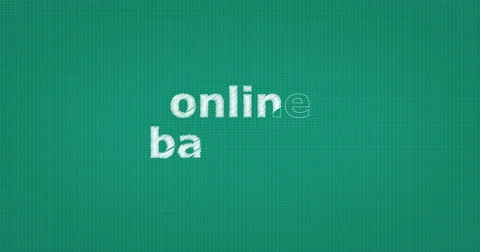 Drawing a word ONLINE BANKING Stock-Footage 61140188