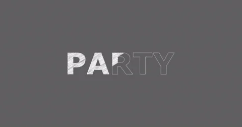 Drawing a word PARTY Stock Footage 60597032
