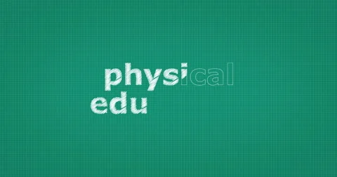 Drawing a word PHYSICAL EDUCATION Stock Footage 61120056