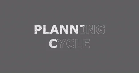 Drawing a word PLANNING CYCLE Stock Footage 60491837