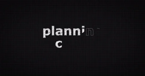 Drawing a word PLANNING CYCLE Stock Footage 60825300