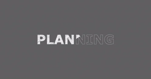 Drawing a word PLANNING Video stock 60597122