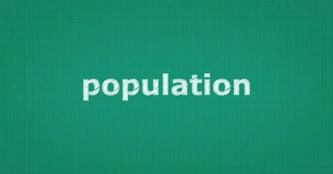 Drawing a word POPULATION Video stock 61265334