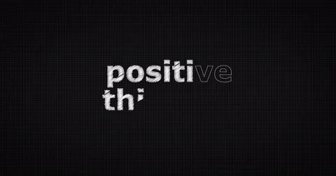 Drawing a word POSITIVE THINKING Stock Footage 60697587