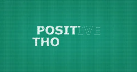 Drawing a word POSITIVE THOUGHTS Stock Footage 60931715
