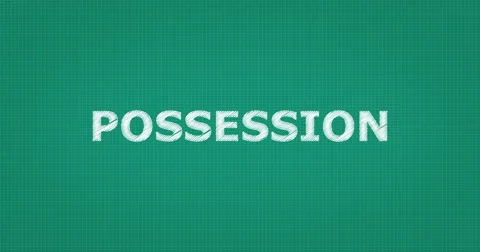 Drawing a word POSSESSION Video stock 61265380