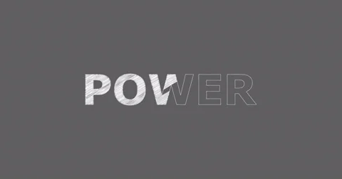 Drawing a word POWER 스톡 동영상 60597251