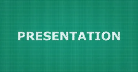 Drawing a word PRESENTATION Stock Footage 61265509