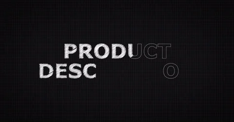 Drawing a word PRODUCT DESCRIPTION Stock Footage 60813736