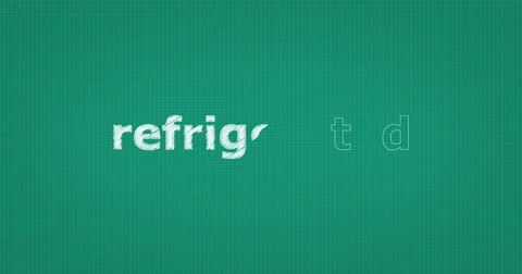 Drawing a word REFRIGERATED Stock Footage 61140274