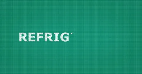 Drawing a word REFRIGERATED Stock Footage 61140291
