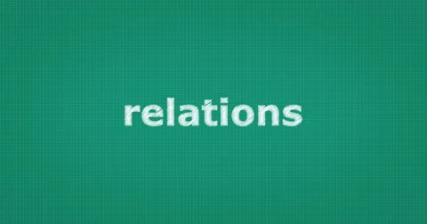 Drawing a word RELATIONS Stock Footage 61265567