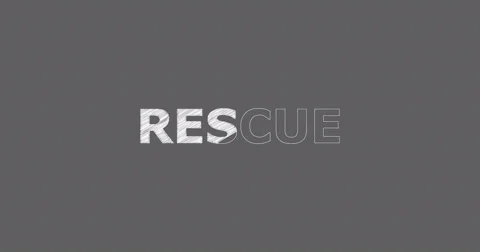 Drawing a word RESCUE Video stock 60597545