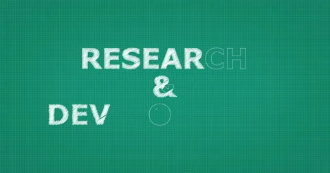 Drawing a word RESEARCH &amp; DEVELOPMENT Video stock 60932063
